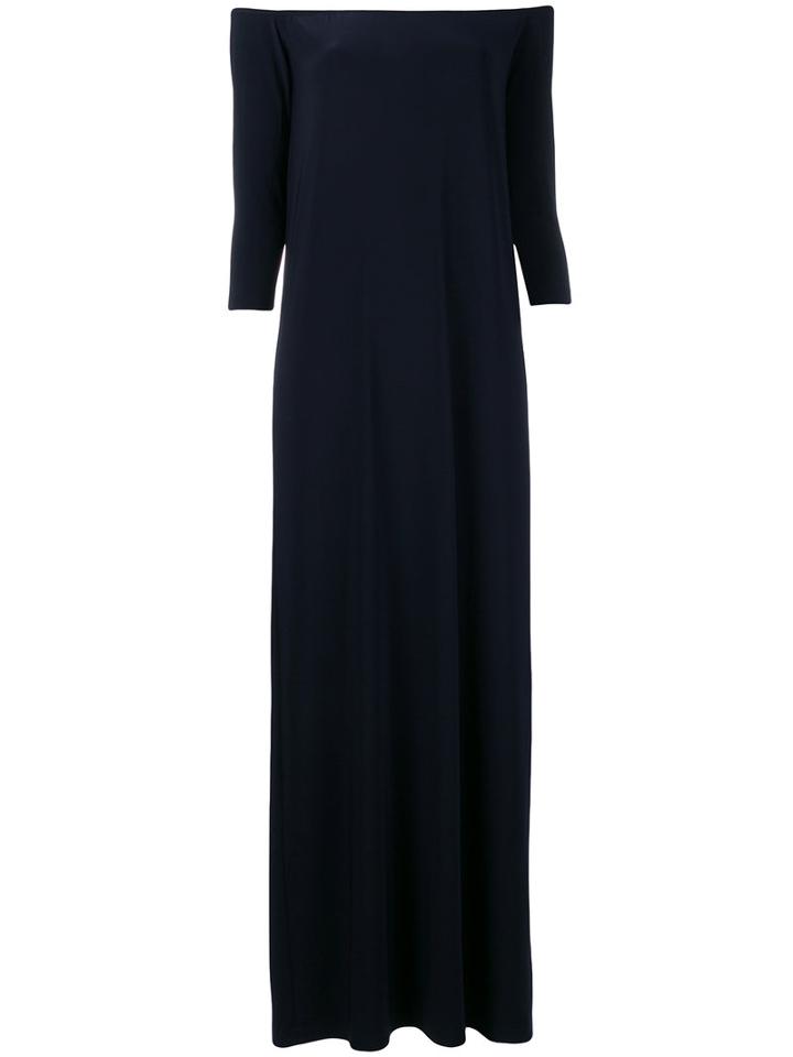 Norma Kamali - Off-shoulders Shift Dress - Women - Polyester/spandex/elastane - Xs, Blue, Polyester/spandex/elastane