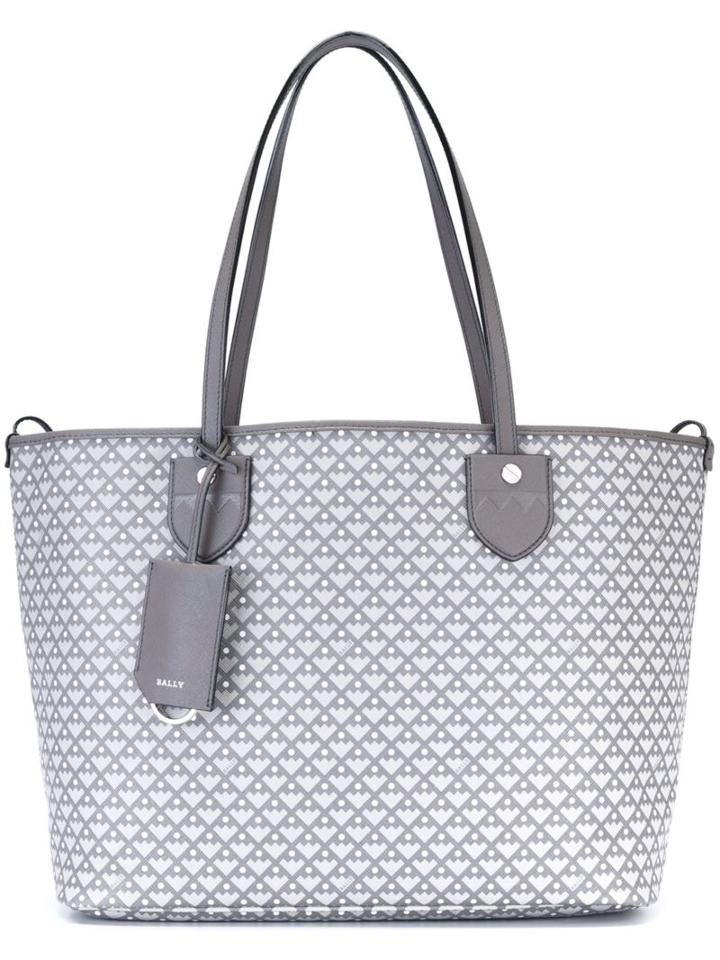 Bally Medium Bernina Tote, Women's, Grey, Canvas