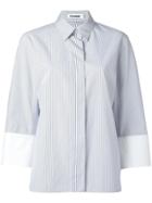 Jil Sander Poplin Stripe Shirt - White