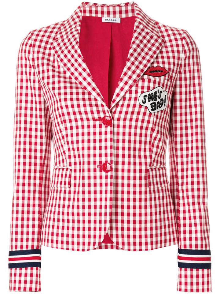 P.a.r.o.s.h. Checked Blazer - Red