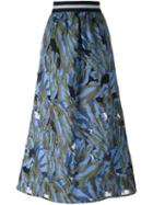 Dorothee Schumacher 'vivid Passion' Fil Coupé Skirt, Women's, Size: 2, Blue, Polyamide/polyester/wool