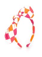 I Pinco Pallino Checked Head Band, Girl's, Orange
