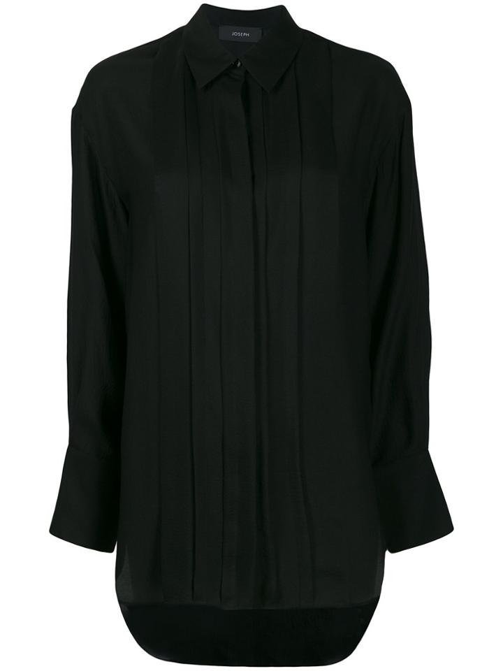 Joseph Pleated Button-down Shirt - Black