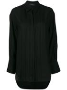Joseph Pleated Button-down Shirt - Black