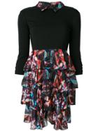 Frankie Morello Ruffled Layer Mini Dress - Black