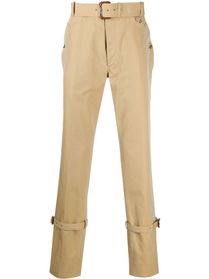 Alexander Mcqueen Trench Detail Trousers - Neutrals