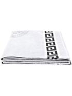 Versace Logo Print Towel - White