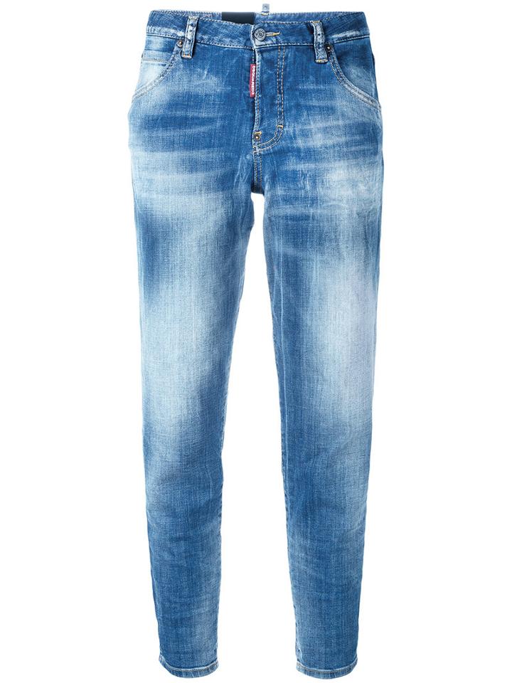 Glam Head Jeans - Women - Cotton/spandex/elastane/polyester - 42, Blue, Cotton/spandex/elastane/polyester, Dsquared2