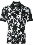 Alexander Mcqueen Floral Print Polo Shirt, Men's, Size: Xs, White, Cotton