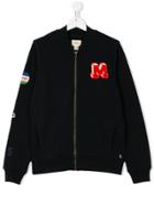 Bellerose Kids Teen Embroidered Bomber Jacket - Blue