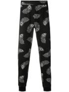 Alexander Mcqueen Feather Print Track Pant - Black