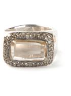 Rosa Maria 'nasila' Grey Diamond Topaz Ring, Women's, Size: 53, Metallic