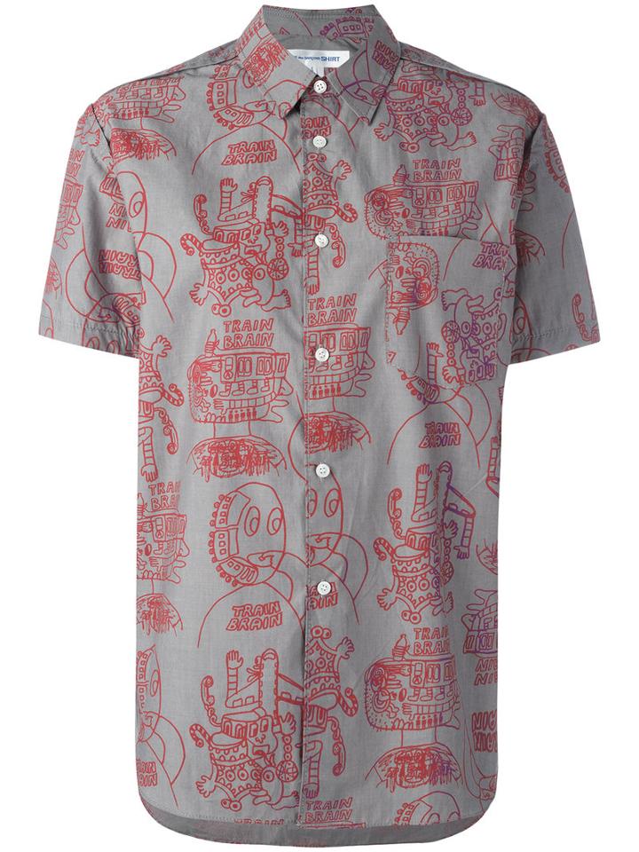 Comme Des Garçons Shirt Printed Shirt, Women's, Size: Medium, Grey, Cotton