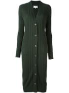Maison Margiela Ribbed Long Cardigan, Women's, Size: Medium, Green, Polyamide/viscose/cashmere/wool