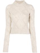 Jil Sander Cropped Knit Jumper - White