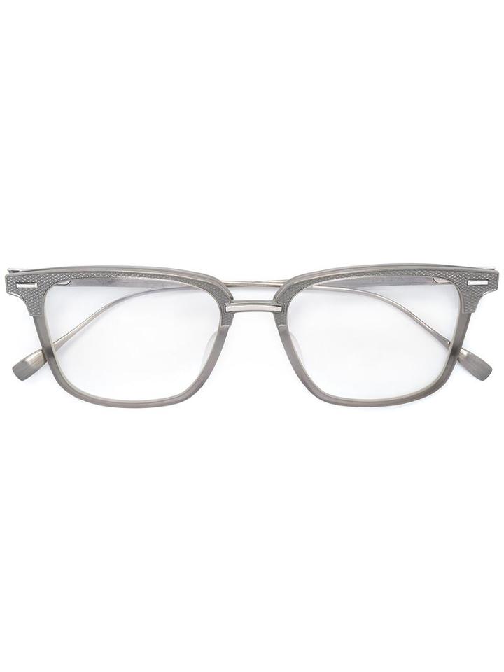 Dita Eyewear - Square Frame Glasses - Unisex - Acetate/metal (other) - One Size, Grey, Acetate/metal (other)