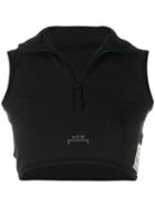 A-cold-wall* Cropped Zip-up Tank Top - Black