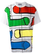 Moschino Printed T-shirt, Men's, Size: 50, White, Cotton