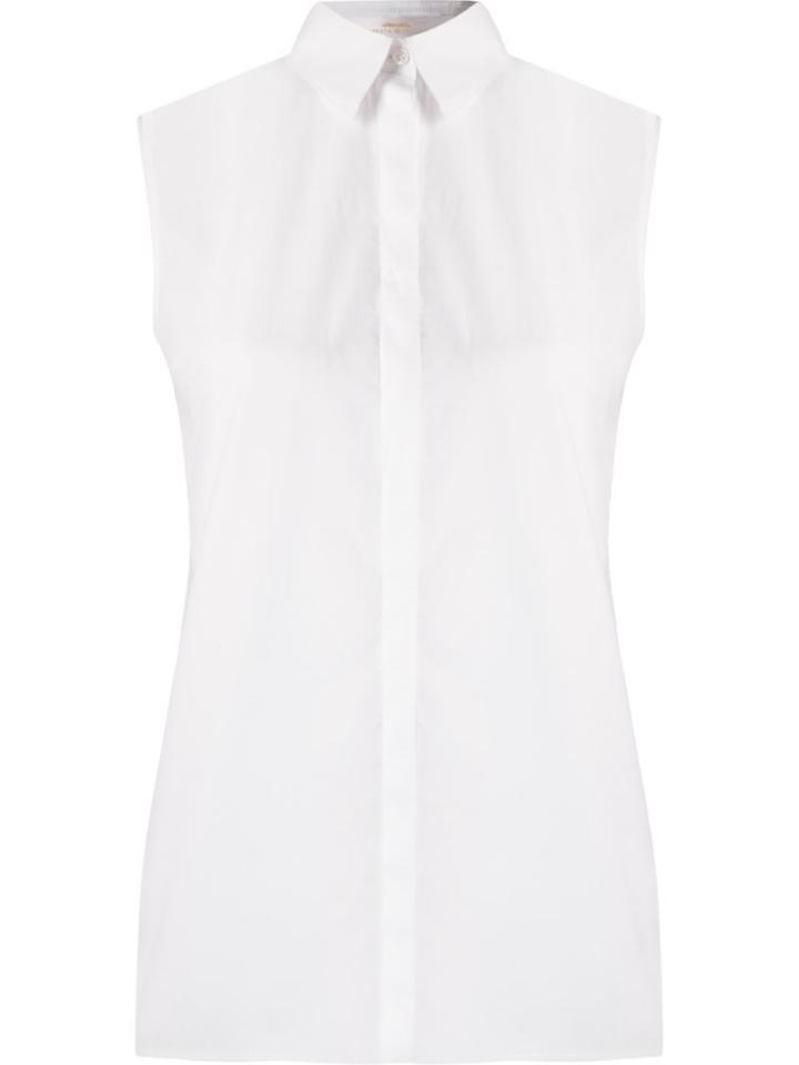 Andrea Marques Sleeveless Shirt, Women's, Size: 38, White, Cotton
