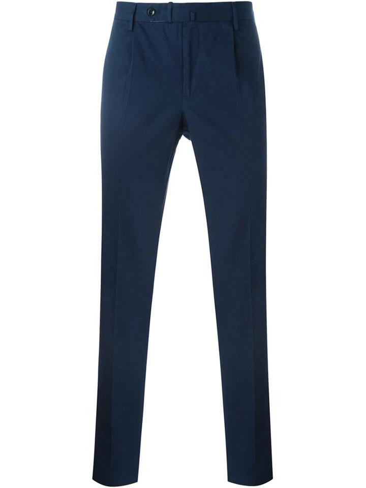 Incotex Slim Fit Trousers, Men's, Size: 54, Blue, Cotton