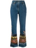 Etro Floral Embroidered Jeans - Blue