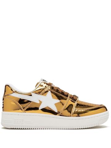 Bape Foil Bape Sta Low M1 Sneakers - Gold