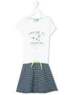 Vingino - Striped Print Dress - Kids - Cotton/viscose - 6 Yrs, White