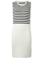 Mm6 Maison Margiela Striped Ribbed Dress - Nude & Neutrals