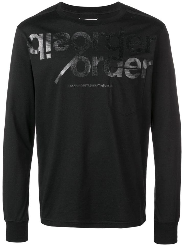 Takahiromiyashita The Soloist Logo Print Top - Black