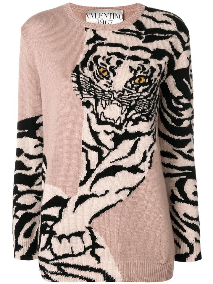 Valentino Tiger Pattern Sweater - Neutrals