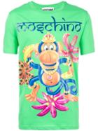 Moschino Monkey Print T-shirt, Men's, Size: Medium, Green, Cotton