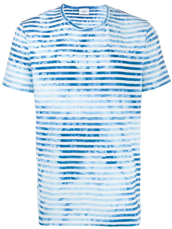 Dondup Striped Tie Dye T-shirt - Blue