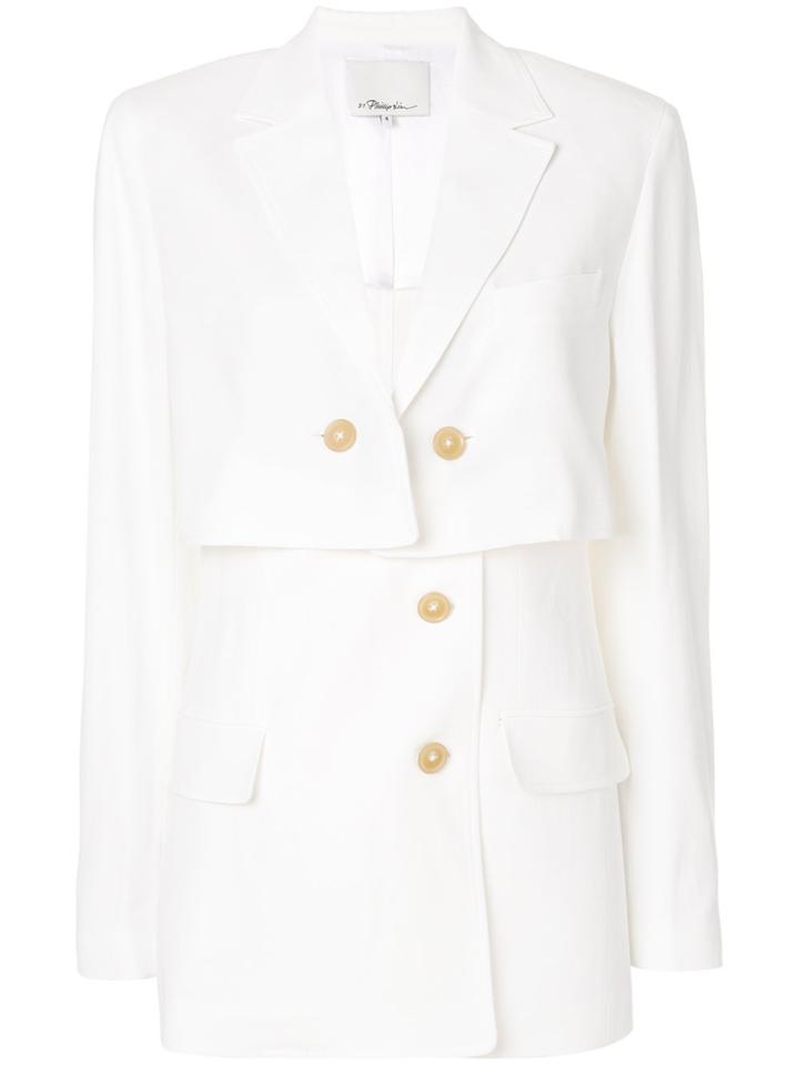 3.1 Phillip Lim Button Layered Blazer - White