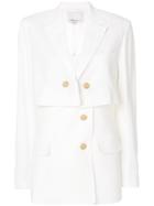 3.1 Phillip Lim Button Layered Blazer - White