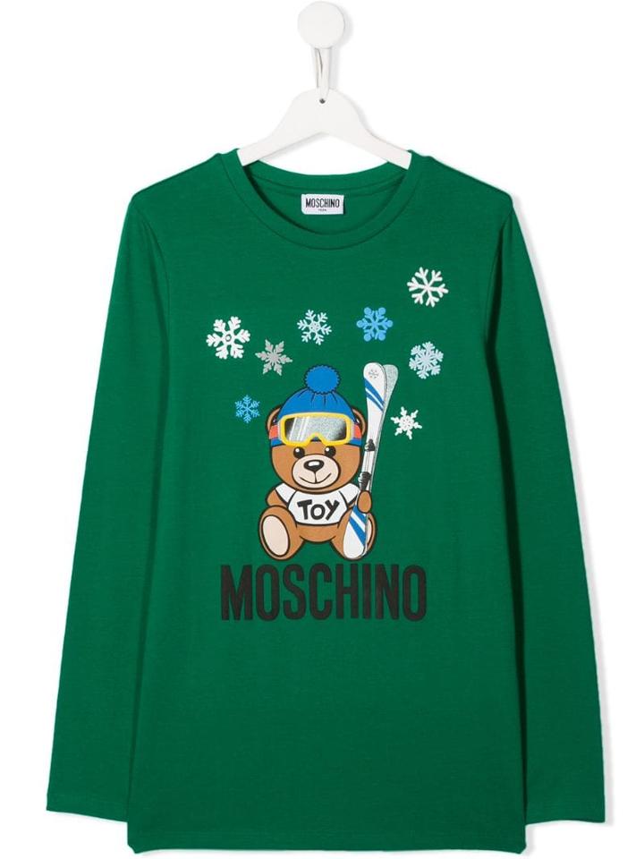 Moschino Kids Toy Bear Jumper - Green