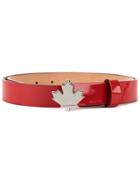 Dsquared2 Enamelled Maple Leaf Belt