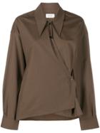Lemaire Oversized Wrap-style Shirt - Brown