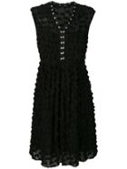 Proenza Schouler Sleeveless Textured Appliqué Dress - Black