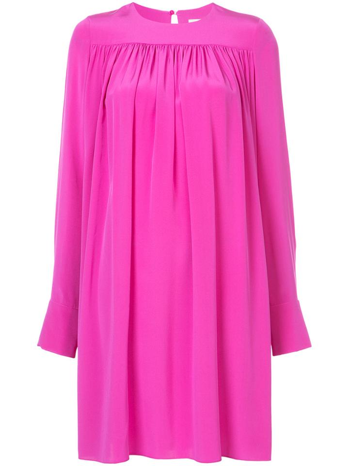 Dvf Diane Von Furstenberg Oversized Pleated Shift Dress - Pink &