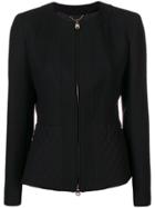 Salvatore Ferragamo Quilted Fitted Jacket - Black