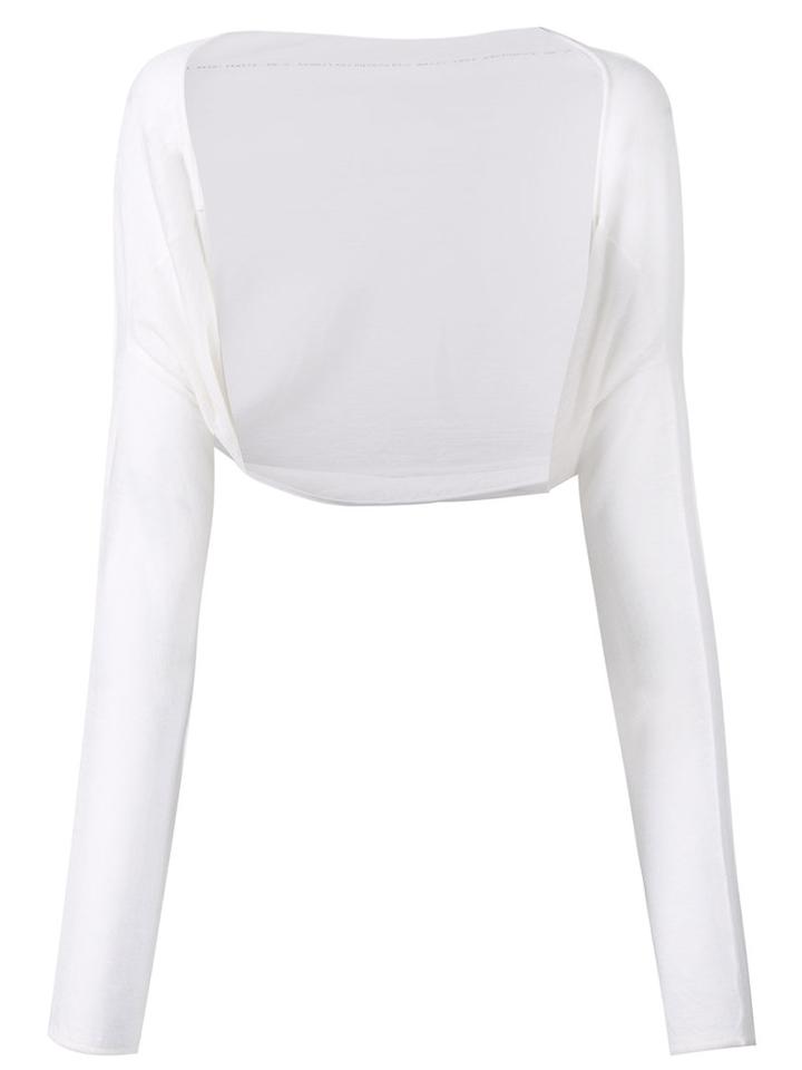 Aviù Cropped Cardigan, Women's, White, Cashmere