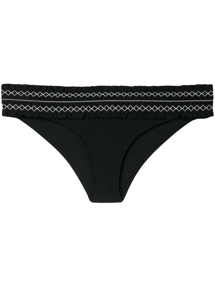 Tory Burch Smocking Bikini Briefs - Black