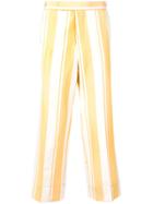 Thom Browne Wide Repp Stripe Trouser - Yellow
