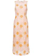 Simone Rocha Sequin Floral Dress - Yellow & Orange