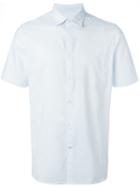 Pringle Of Scotland Shortsleeved Shirt, Men's, Size: 15 1/2, Blue, Cotton