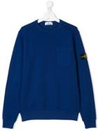 Stone Island Junior Patch Pocket Detail Sweatshirt - Blue