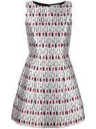 Alice+olivia Lipstick Print Dress, Women's, Size: 6, Nude/neutrals, Polyester/spandex/elastane