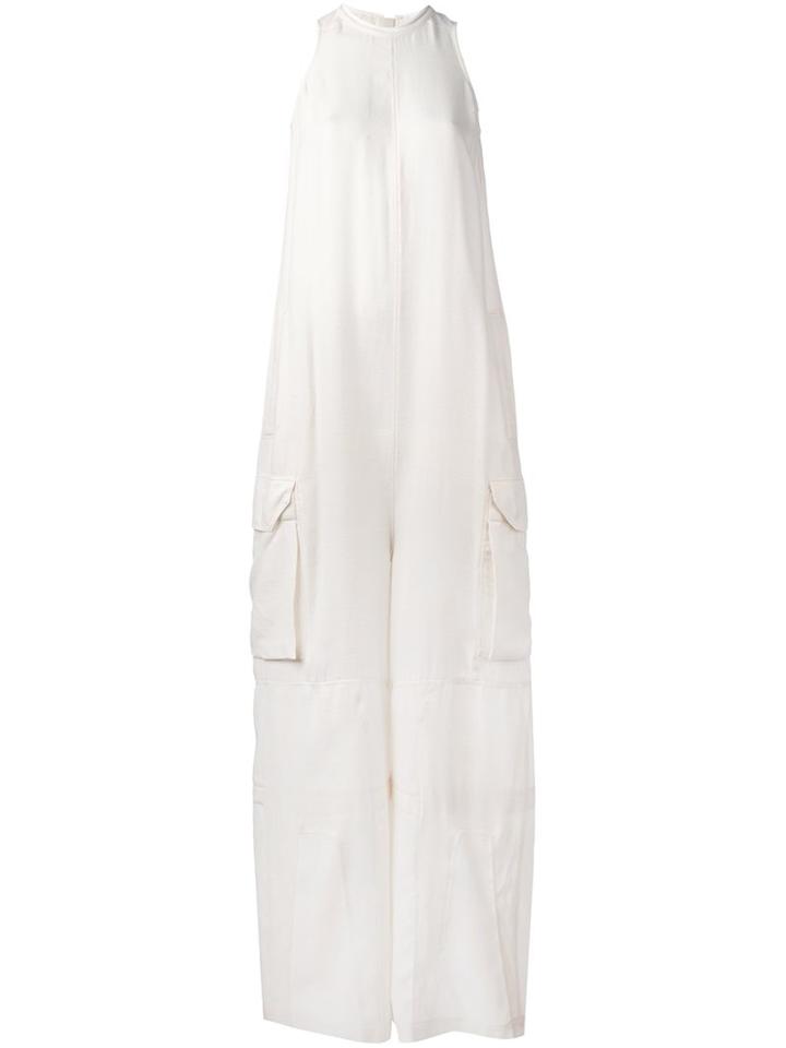 Rick Owens 'bodybag' Jumpsuit, Women's, Size: 42, White, Silk/wool