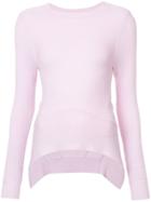 Tome Asymmetric Ribbed-knit Jumper - Pink & Purple