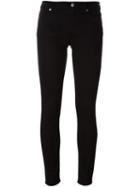 7 For All Mankind Cropped Skinny Trousers, Women's, Size: 27, Black, Cotton/spandex/elastane/lyocell/modal